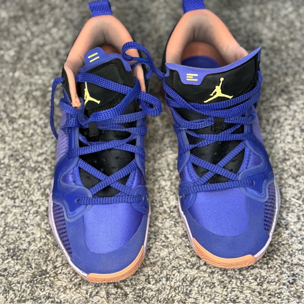 Kids Jordan Purple and Pink Sneakers